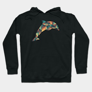 Geometric Dolphin Black Edge Hoodie